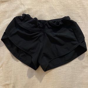 black athletic shorts
